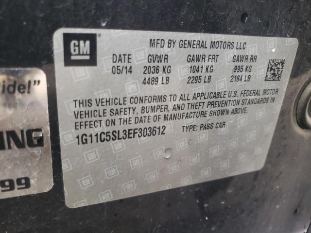 1G11C5SL3EF303612 - 2014 CHEVROLET MALIBU 1LT CHARCOAL photo 13