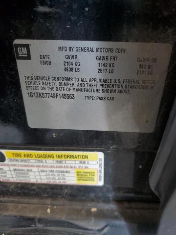 1G1ZK57749F145563 - 2009 CHEVROLET MALIBU LTZ BLACK photo 12