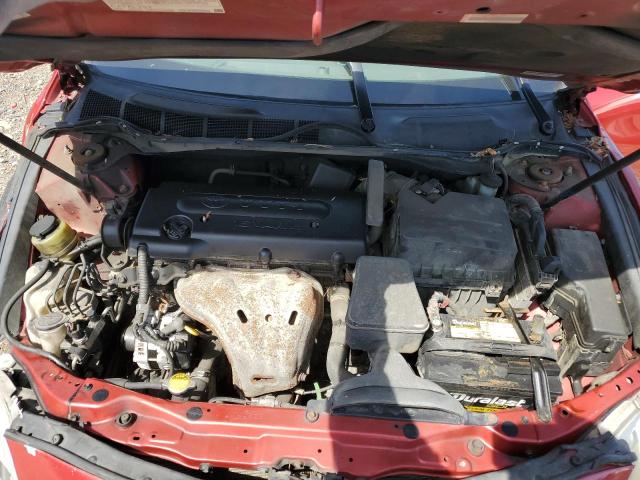 4T1BE46K78U260695 - 2008 TOYOTA CAMRY CE RED photo 11
