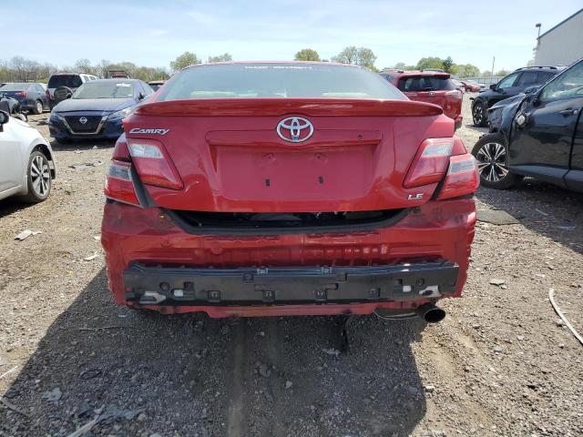 4T1BE46K78U260695 - 2008 TOYOTA CAMRY CE RED photo 6