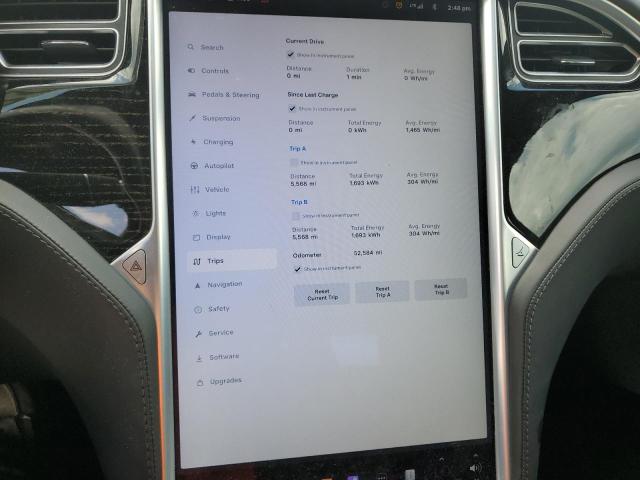 5YJSA1E24HF232510 - 2017 TESLA MODEL S შავი ფოტო 9