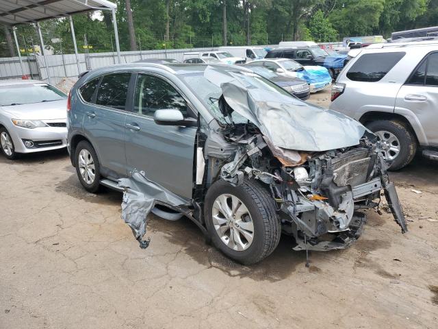 JHLRM3H73CC001437 - 2012 HONDA CR-V EXL BLUE photo 4