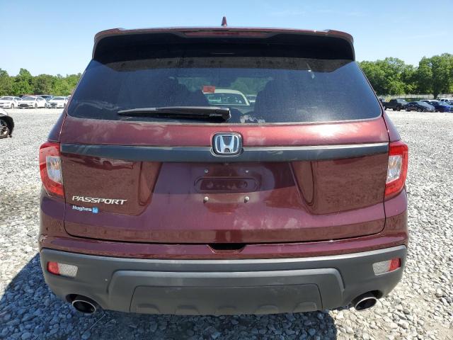 5FNYF7H58KB009947 - 2019 HONDA PASSPORT EXL MAROON photo 6