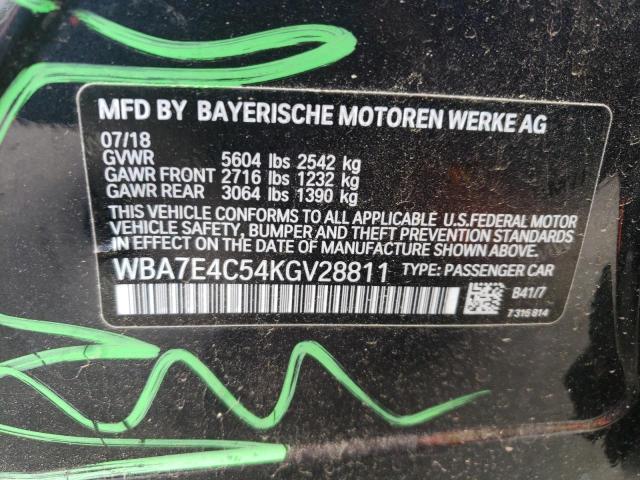 WBA7E4C54KGV28811 - 2019 BMW 740 XI შავი ფოტო 13