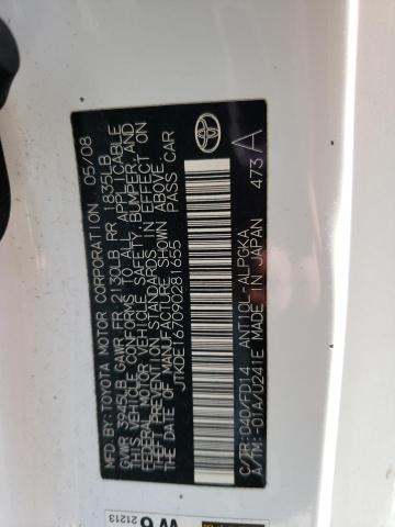 JTKDE167090281655 - 2009 TOYOTA SCION TC 白色 照片 12