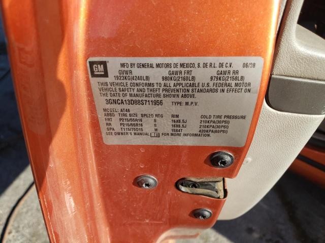 3GNCA13D88S711956 - 2008 CHEVROLET HHR LS 橙色 照片 12