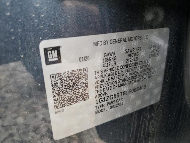 1G1ZG5ST8LF085400 - 2020 CHEVROLET MALIBU RS 灰色 照片 13