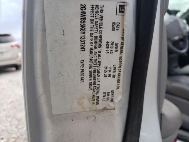 2G4WB55K8Y1337247 - 2000 BUICK REGAL LS 银色 照片 12