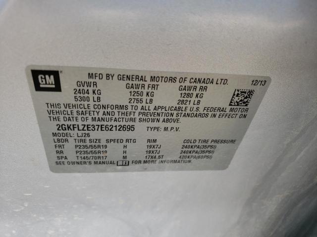 2GKFLZE37E6212695 - 2014 GMC TERRAIN DENALI SILVER photo 13