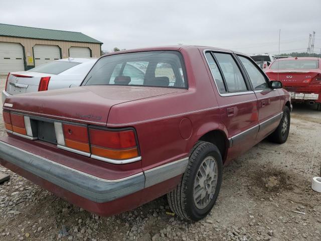 1B3BA56K9KF462392 - 1989 DODGE SPIRIT LE RED photo 3