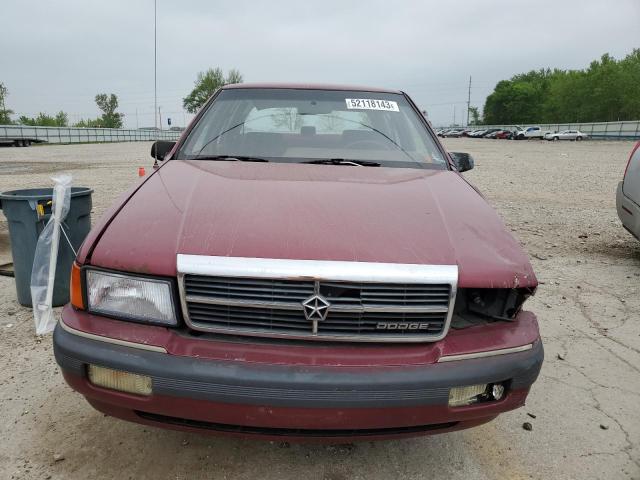 1B3BA56K9KF462392 - 1989 DODGE SPIRIT LE RED photo 5