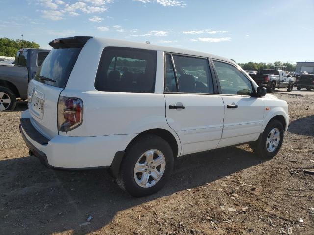 5FNYF28157B010237 - 2007 HONDA PILOT LX WHITE photo 3