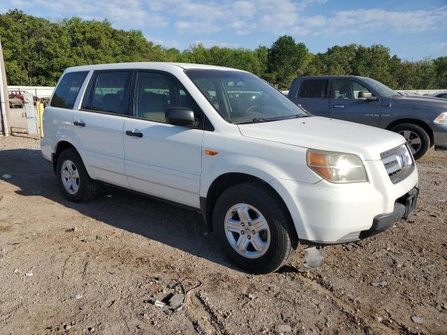 5FNYF28157B010237 - 2007 HONDA PILOT LX WHITE photo 4