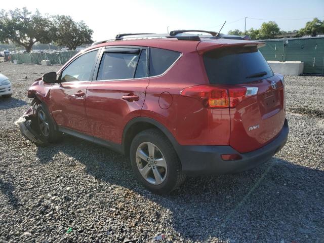 2T3WFREVXFW144970 - 2015 TOYOTA RAV4 XLE RED photo 2