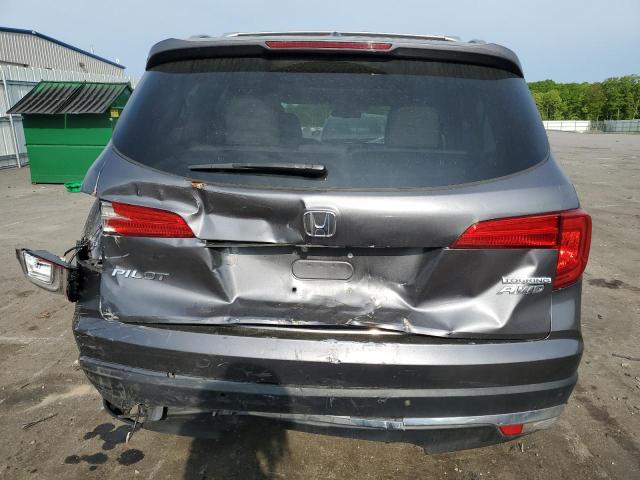 5FNYF6H94HB003861 - 2017 HONDA PILOT TOURING GRAY photo 6