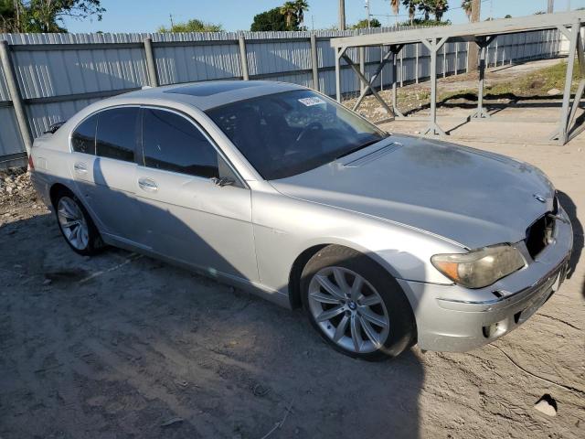 WBAHL83588DT13430 - 2008 BMW 750 I SILVER photo 4