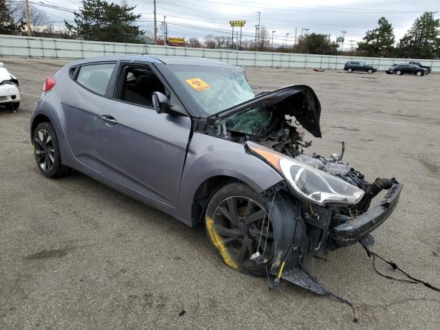 KMHTC6AD8GU265336 - 2016 HYUNDAI VELOSTER GRAY photo 4