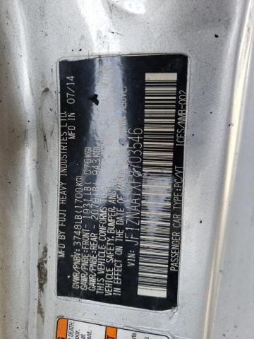 JF1ZNAA1XF8703546 - 2015 TOYOTA SCION FR-S 银色 照片 12