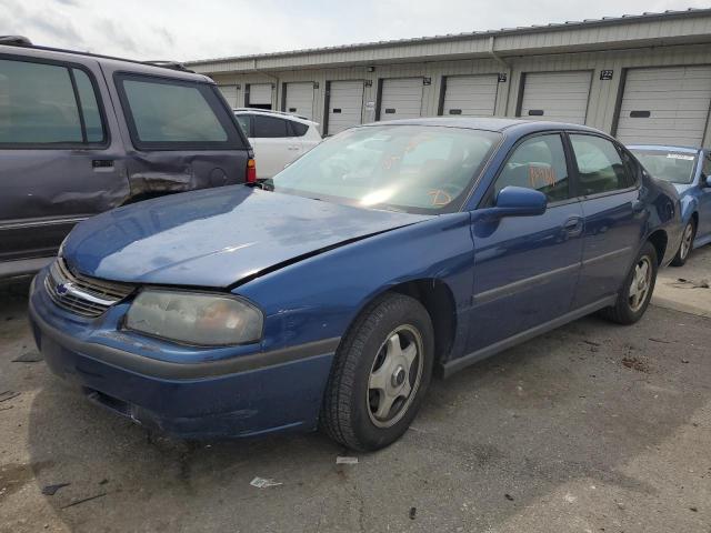 2G1WF52EX49235623 - 2004 CHEVROLET IMPALA BLUE photo 1