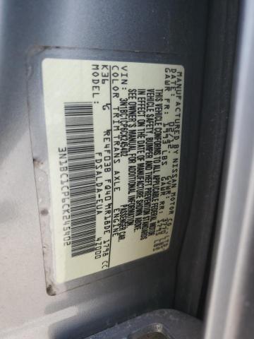 3N1BC1CP6CK245402 - 2012 NISSAN VERSA S SILVER photo 13