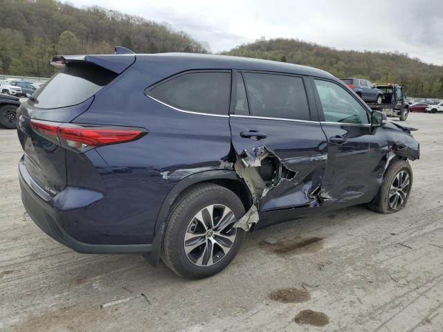 5TDGZRBH8NS207526 - 2022 TOYOTA HIGHLANDER XLE Mavi foto 3