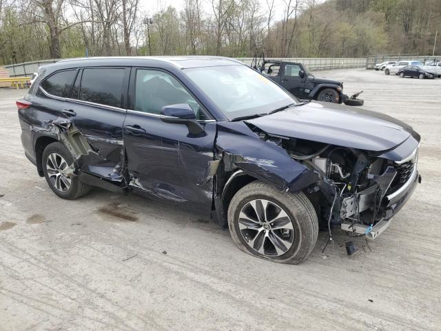 5TDGZRBH8NS207526 - 2022 TOYOTA HIGHLANDER XLE Mavi foto 4