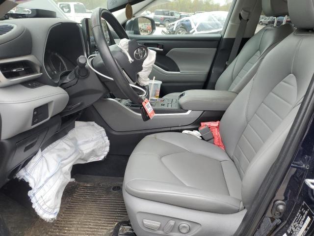 5TDGZRBH8NS207526 - 2022 TOYOTA HIGHLANDER XLE Mavi foto 7
