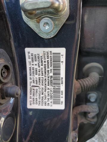 19XFC1F76GE009766 - 2016 HONDA CIVIC EXL GRAY photo 13