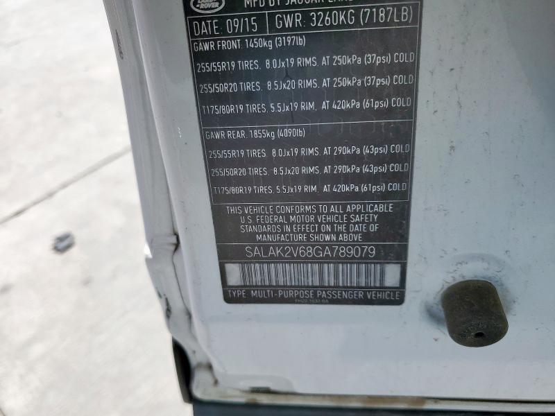 SALAK2V68GA789079 - 2016 LAND ROVER LR4 HSE LUXURY WHITE photo 13