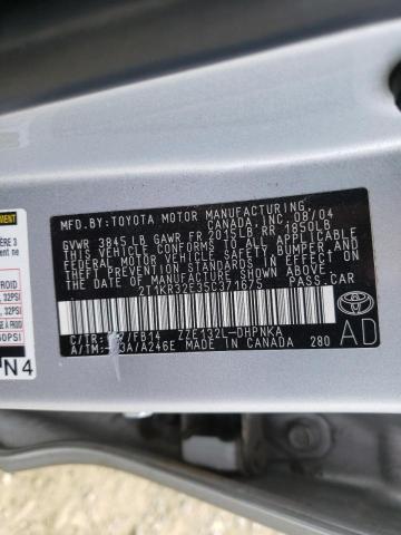 2T1KR32E35C371675 - 2005 TOYOTA COROLLA MA XR SILVER photo 10