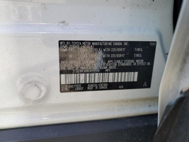 2T3G1RFV0RC411119 - 2024 TOYOTA RAV4 LE WHITE photo 13