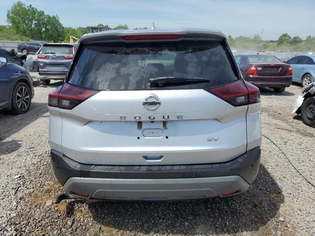 5N1AT3BA8MC732993 - 2021 NISSAN ROGUE SV SILVER photo 6