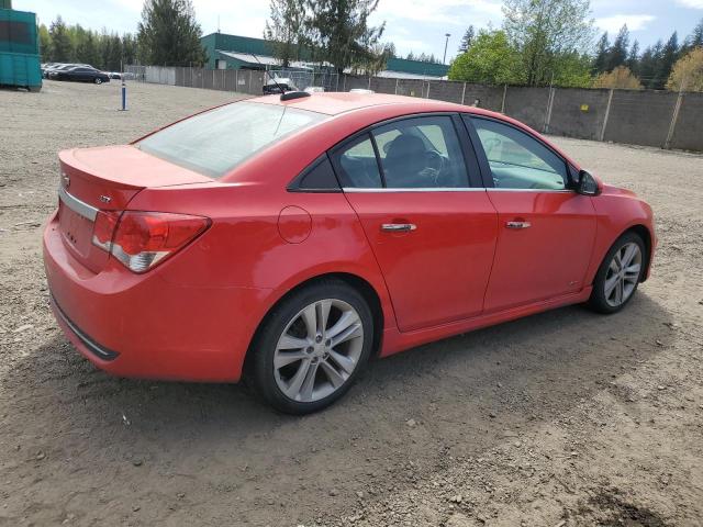 1G1PG5SB2F7161450 - 2015 CHEVROLET CRUZE LTZ RED photo 3