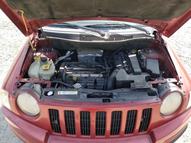 1J8FF47W57D195633 - 2007 JEEP COMPASS RED photo 12