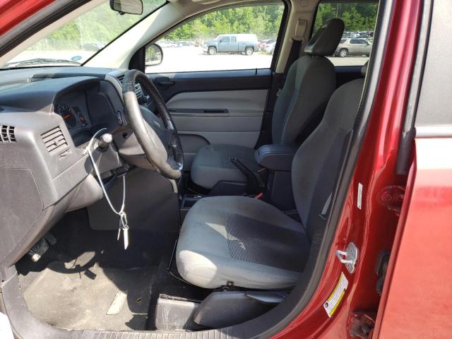 1J8FF47W57D195633 - 2007 JEEP COMPASS RED photo 7