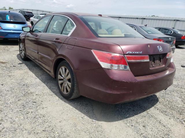 1HGCP2F82CA038752 - 2012 HONDA ACCORD EXL BURGUNDY photo 3