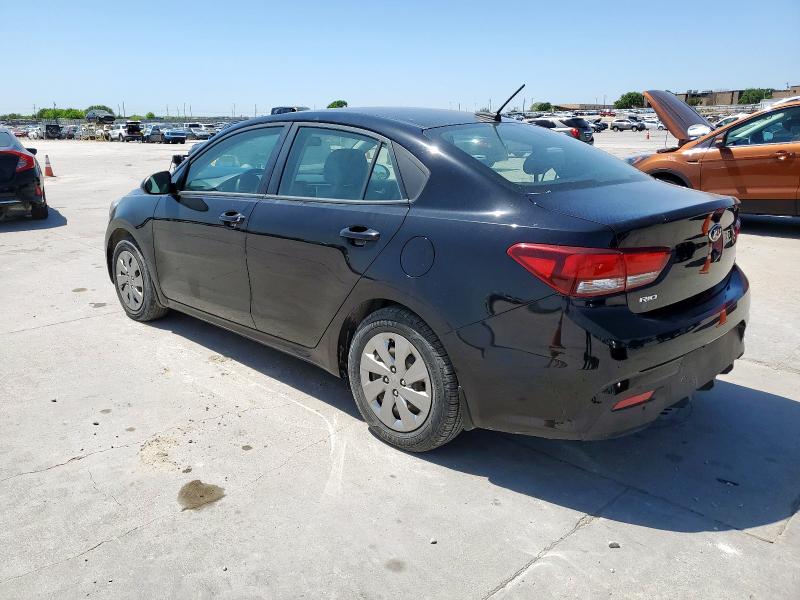 3KPA24AD6LE282471 - 2020 KIA RIO LX BLACK photo 2