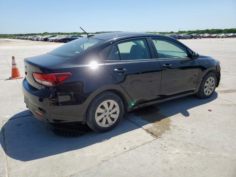3KPA24AD6LE282471 - 2020 KIA RIO LX BLACK photo 3