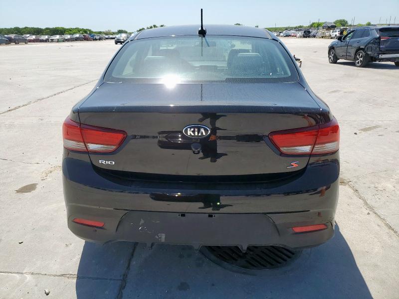 3KPA24AD6LE282471 - 2020 KIA RIO LX BLACK photo 6