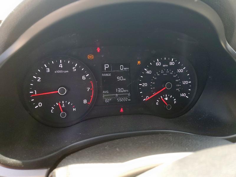 3KPA24AD6LE282471 - 2020 KIA RIO LX BLACK photo 9