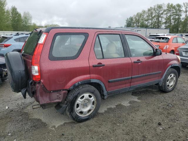 JHLRD785X6C063380 - 2006 HONDA CR-V LX RED photo 3