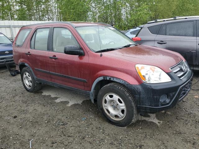 JHLRD785X6C063380 - 2006 HONDA CR-V LX RED photo 4