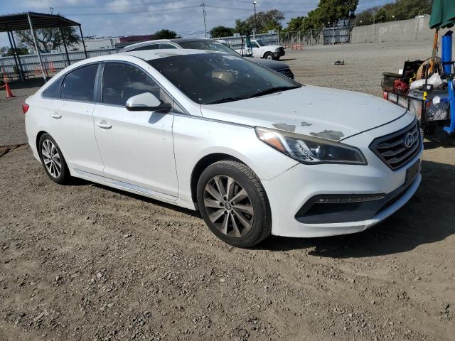 5NPE34AF7FH067116 - 2015 HYUNDAI SONATA SPORT WHITE photo 4