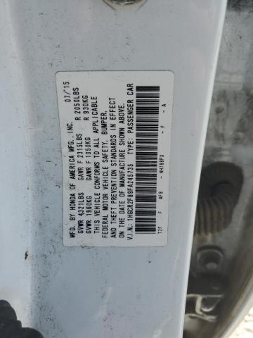 1HGCR2F89FA245735 - 2015 HONDA ACCORD EXL WHITE photo 12