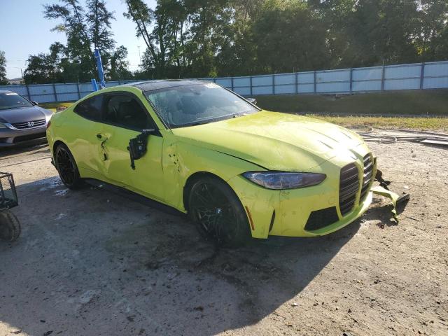 WBS33AZ05MCF87759 - 2021 BMW M4 COMPETITION YELLOW photo 4