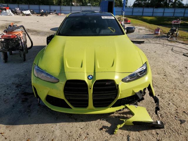 WBS33AZ05MCF87759 - 2021 BMW M4 COMPETITION YELLOW photo 5