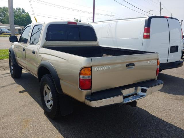 5TEGN92N93Z243985 - 2003 TOYOTA TACOMA DOUBLE CAB PRERUNNER GOLD photo 3