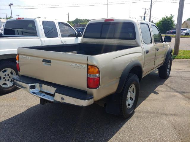 5TEGN92N93Z243985 - 2003 TOYOTA TACOMA DOUBLE CAB PRERUNNER GOLD photo 4