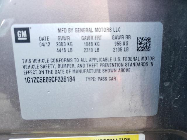 1G1ZC5E06CF336184 - 2012 CHEVROLET MALIBU 1LT 棕色 照片 12