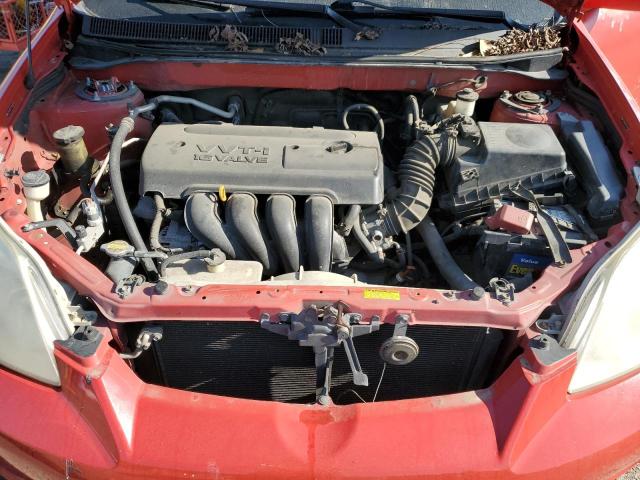2T1KR32E77C651618 - 2007 TOYOTA COROLLA MA XR RED photo 11